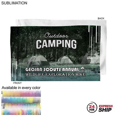 24 Hr Express Ship - Microfiber Dri-lite Terry Towel, Sublimated Edge to Edge 1 side (15"x25")