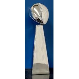 Large Silver Football 4 Sided Award