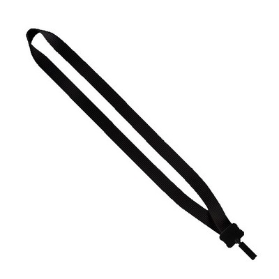 3/4" Smooth Nylon Lanyard with Plastic Clamshell & Bulldog Clip
