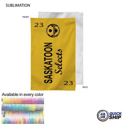 48 Hr Quick Ship - Team Towel in Plush and Soft Velour Terry Cotton Blend, Sublimated (12"x18")