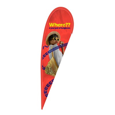 8'X2.5' Nylon Digital Custom Teardrop Flag