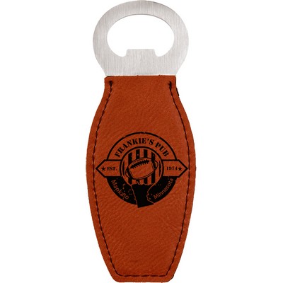 Rawhide Leatherette Bottle Opener with Magnet