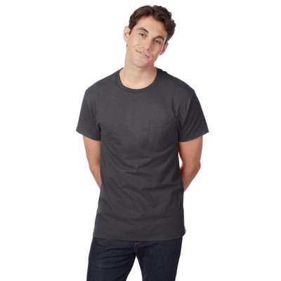 Hanes 61 Oz Tagless&reg; ComfortSoft&reg; Pocket T-Shirt