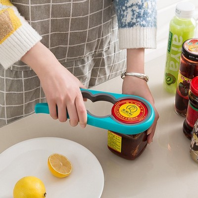 Multi functional four in one size bottle cap opener for household kitchens, non slip bottle opener