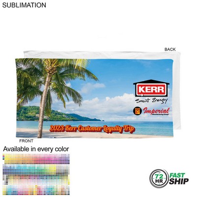 72 Hr Fast Ship - Heaviest Weight, Plush Velour Terry Cotton Blend Beach Towel, (30"x60")