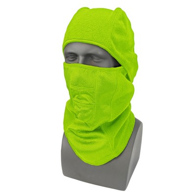 Radians® Nordic Blaze® Hi-Vis Green Hinged Fleece Balaclava