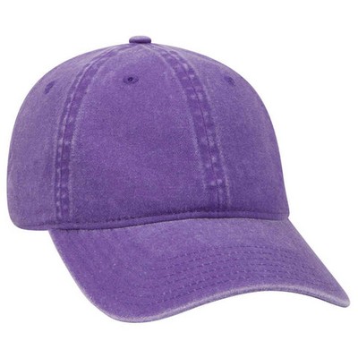 Otto Garment Washed Cotton Twill Cap w/4 Row Visor