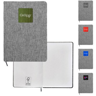 Heathered Recycled Notebook with Metal Accent