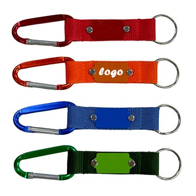 Monster Carabiner with Strap w/ Metal Plate and Key Ring