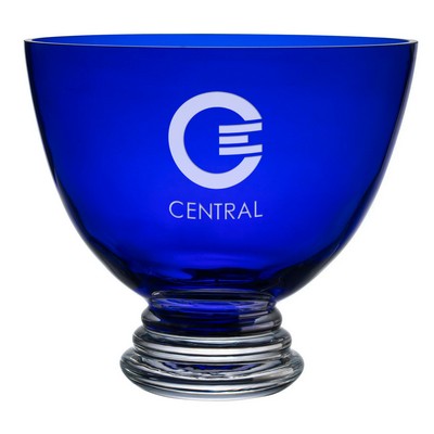 10"D European Cobaltino Blue Footed Bowl