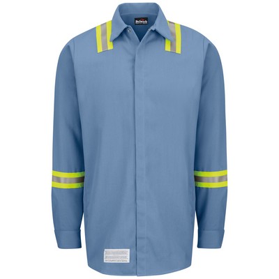 Bulwark® Enhanced Visibility Concealed-Gripper Pocketless Work Shirt
