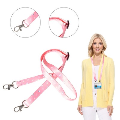 Custom 1/2" Lanyard w/ Buckle Release & Plastic Clamshell