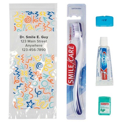Custom Adult CelebrationBasic Zippered Bag Dental Kits