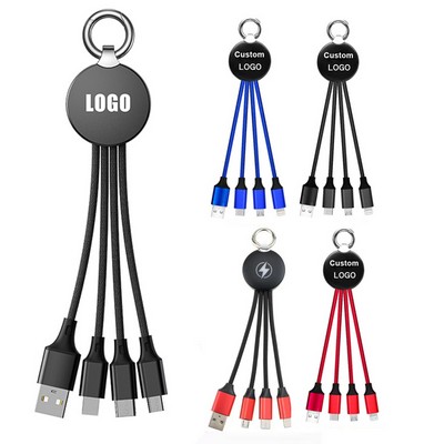 Universal 3" 1 Logo Lighting Charging Cable