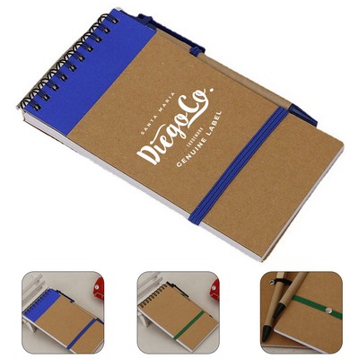 Eco-Friendly Spiral Notebook with Stylus Pen