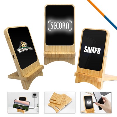 Lionel Light up Bamboo Wireless Quicker Charger Stand