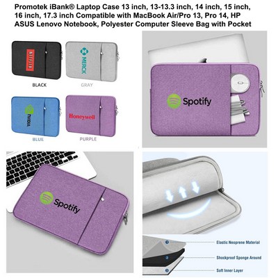 iBank ® Laptop Sleeve Case 13" Water-resistant Protective Fabric Bag