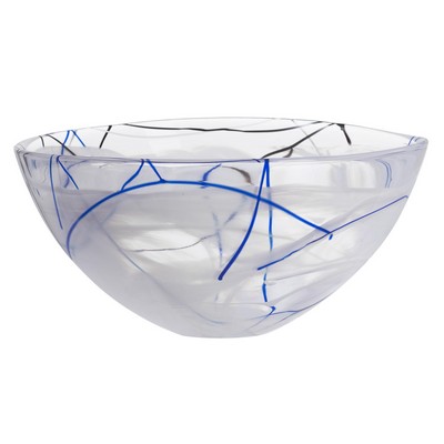 Kosta Boda Contrast Bowl White Medium