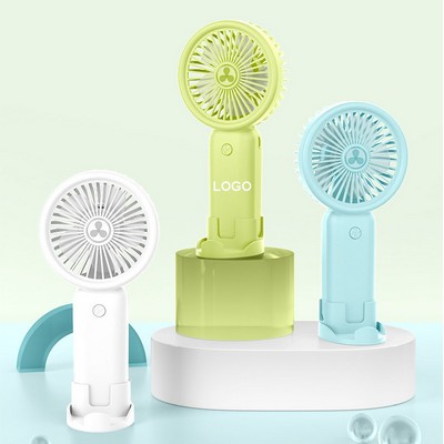 Rechargeable Handheld Fan with Phone Stand