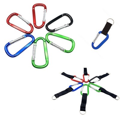 Carabiner with Strap & Split Ring