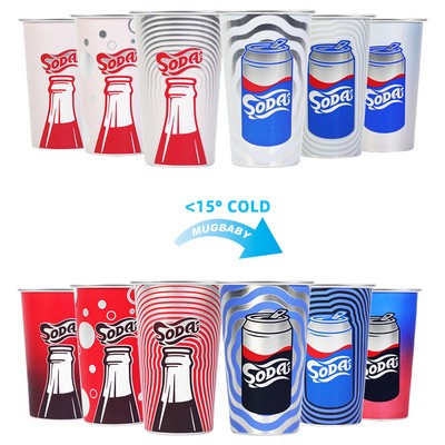 15Oz Cold Color Changing Cup Food Grade Aluminum Tumbler