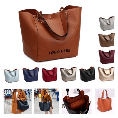 Versatile PU Leather Carryall Tote