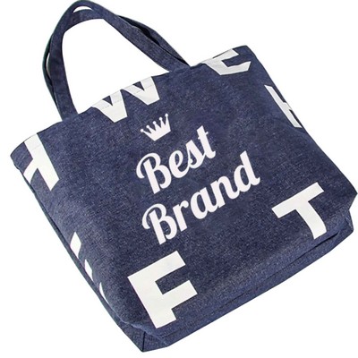 Custom Vintage Denim Canvas Tote Bag