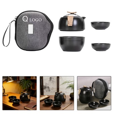 Portable Ceramic Tea Set W/ 180Ml Teapot