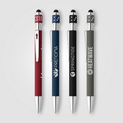 Ace Recycled Aluminum Hex-Dice Spinner Pen - Laser