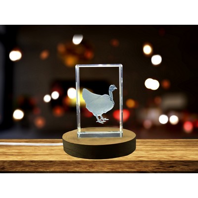 Transylvanian Naked Neck Chicken Award - Engraved Crystal Figurine