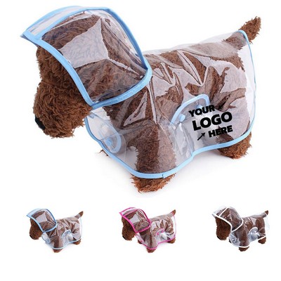 Transparent Pet Dog Raincoat