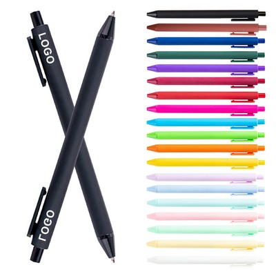 Macaron Candy Color Ballpoint Pen Press Action Medium Oil Plastic Pen