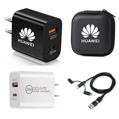 Dual 20W USB-A / USB-C Power Adapter Set