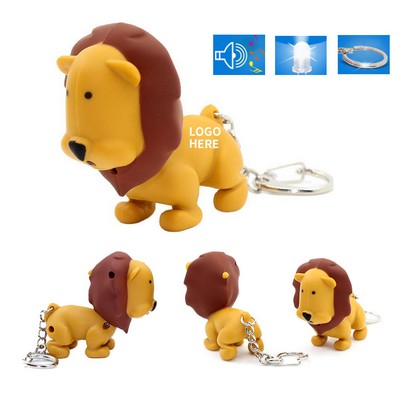 Lion LED Sound Keychain