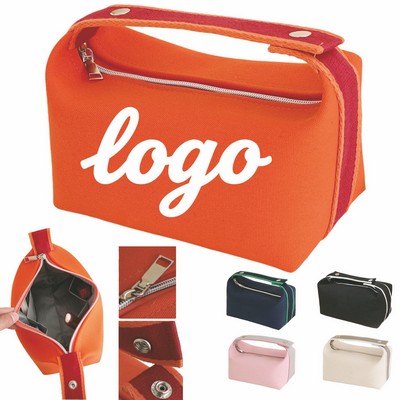 Handheld Canvas Cosmetic Bag