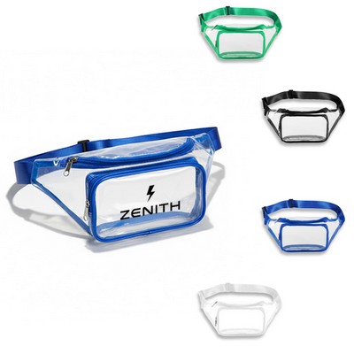 Clear PVC Fanny Pack with Two Pockets