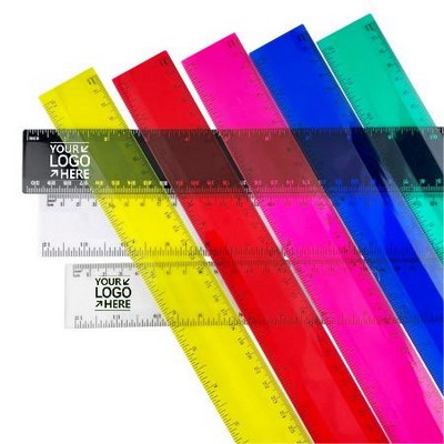12-Inch Plastic Ruler For Promotions