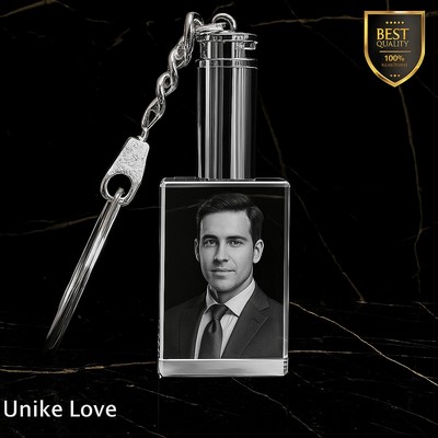 Corporate Gift Personalized Crystal Keychain – Rectangular Shape