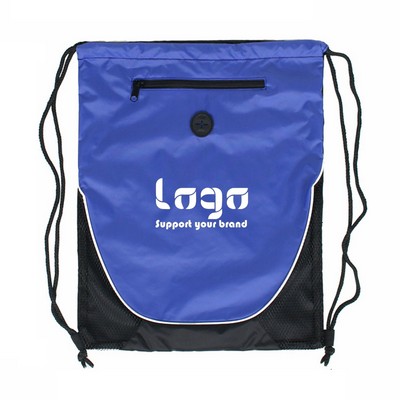 Drawstring Backpack With Front Pocket