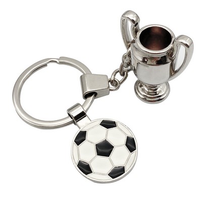 Soccer Ball Trophy Souvenir Keychain