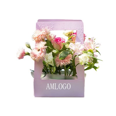 Elegant Collapsible Floss Flower Tote Bin