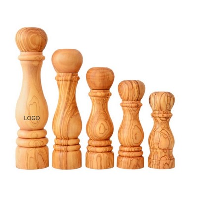 Natural Olive Wood Manual Pepper Grinder Professional Sea Salt and Spice Mill Adjustable Coarseness