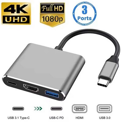 3-In-1 Usb-C Adapter Converter