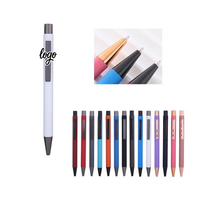 Glue-Fixed Metal Ballpoint Pen