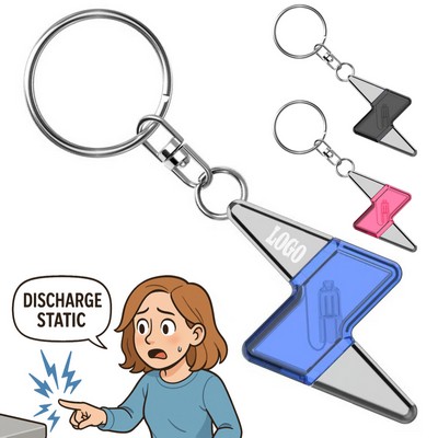 Lightning-Shaped Anti-Static Keychain