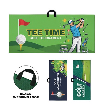 Large 400GSM Waffle Texture Sublimated Golf Towel