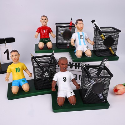 Soccer Player Sliding Celebration Pen Holder