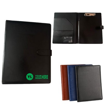 Leather Padfolio Clipboard Folder With Magnetic Closure