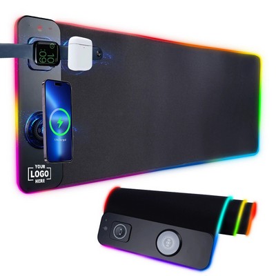 3-in-1 Magnetic Large LED Wireless Charging Mouse Pad