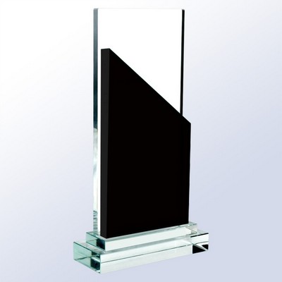 Vector Peak Glass Award, Black, 9 1/2"H